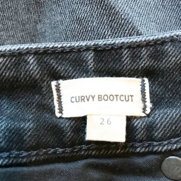 MADEWELL NWT Curvy '90s High Rise Bootcut Jeans Lindale Wash Black Womens 26 - Picture 7 of 12